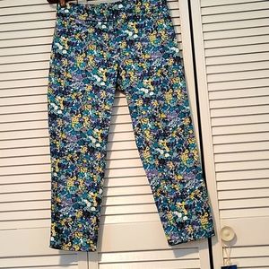 Loft, Julie, Riviera Pant Flower Cropped Pants